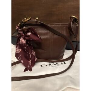 Vintage Coach Mini Bucket Bag Rich Chocolate Brown